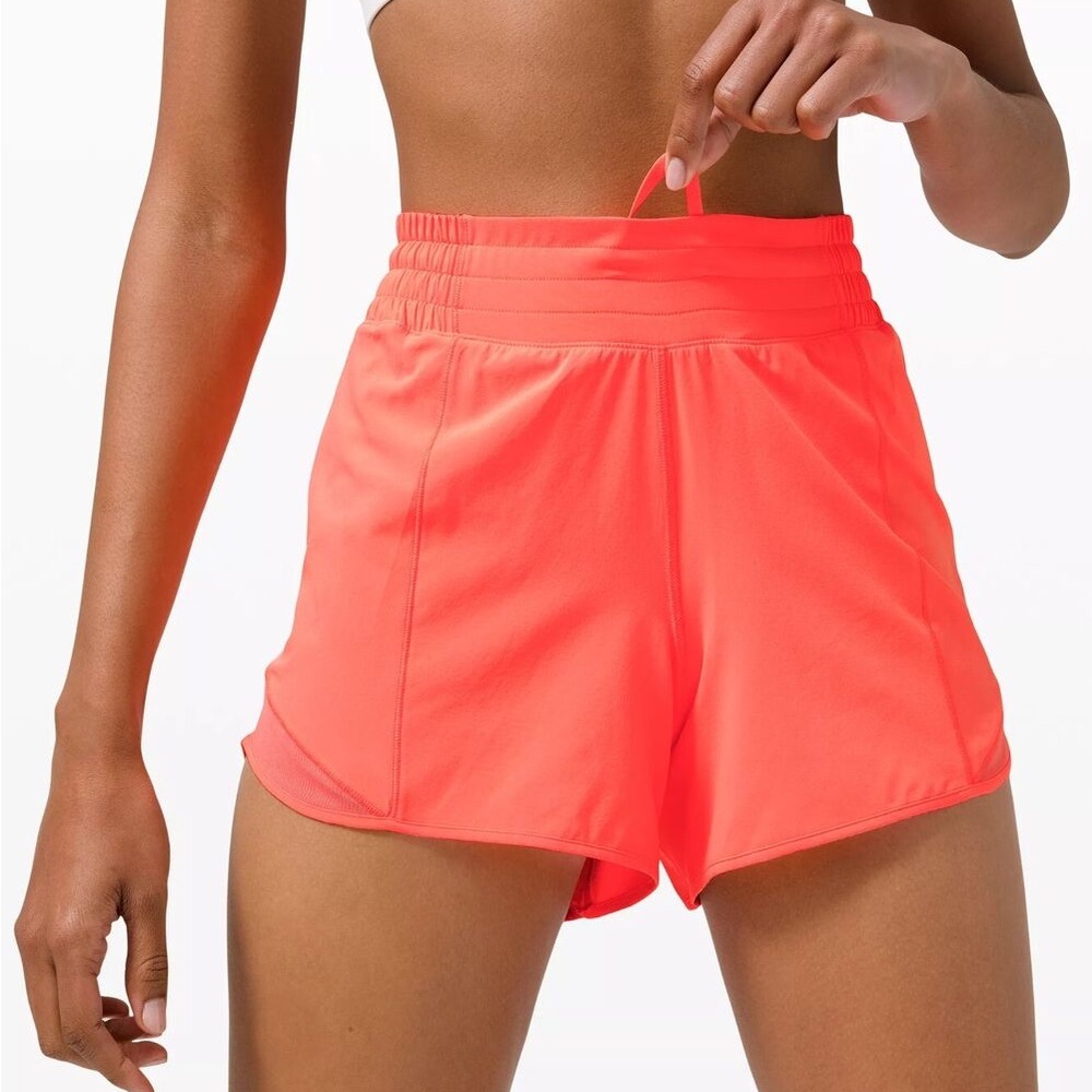 lululemon hotty hot high rise 4” sunset size 6